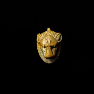 Hand-Carved Goddess Sekhmet Pendant: Egyptian Gemstone Amulet - Image 4