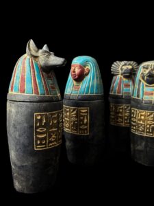Ancient Egyptian Canopic Jars - Sons of Horus Figurines - Spiritual Home Decor & Collector's Gift - Image 4