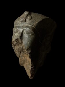 head of King Senusret III made of Rare stone - Image 4
