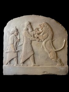 Assyrian king Ashurbanipal hunts a lion , Bas-relief , Neo-Assyrian Period , Art - Image 4