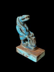 Handmade Egyptian Goddess Taweret Statue with Cobra - Image 4