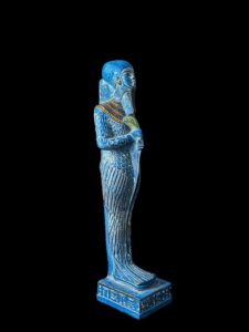 God Ptah Statue: Rose & Black Granite Egyptian Replica - Image 4