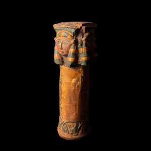 Goddess Hathor Candle Holder: Egyptian Stone Candleholder - Image 4