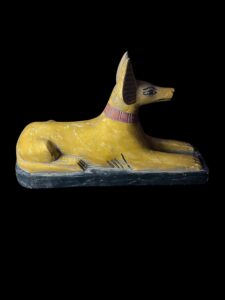 Wooden Anubis Statue: Egyptian God Guardian Dog Figure - Image 4