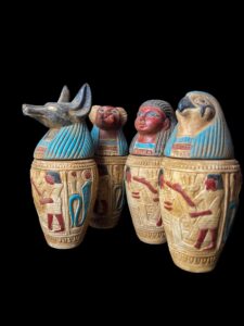 Ancient Egyptian Canopic Jars: Sons of Horus Figurines - Image 4