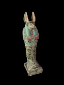 Handcrafted Egyptian Anubis statue for home decor , Stone Anubis figurine inspired by ancient Egypt - Image 4
