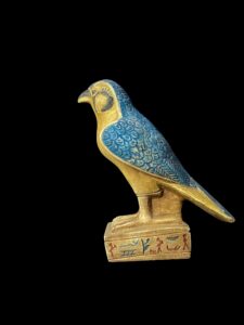 Basalt Egyptian God Horus Statue: Falcon God of Sky Art - Image 4