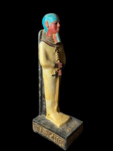 Handcrafted God Ptah Statue: Rose & Black Granite Egyptian Replica - Image 4