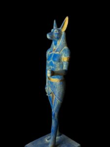 Jackal God Anubis statue made in Egypt, Egyptian Anubis sculpture. - Image 4