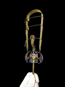 Golden Hathor Sistrum: Ancient Egyptian Musical Instrument - Image 4