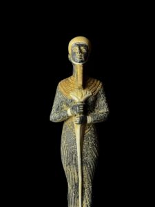 God Ptah Statue: Rose & Black Granite Egyptian Replica - Image 4