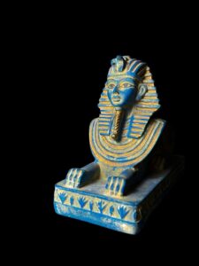 Egyptian Sphinx replica statue made of Stone, Sphinx statuette. - Image 4