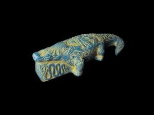 Granite Egyptian God Sobek Crocodile Statue - Image 4