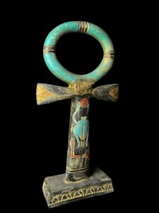 cross key of life with Scarab beetle symbol and sun disk. - Image 4