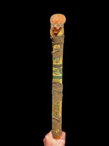 Sceptre staff, Head of Sekhmet Waz sceptre. Ancient Egyptian waz-scpetre - Image 4