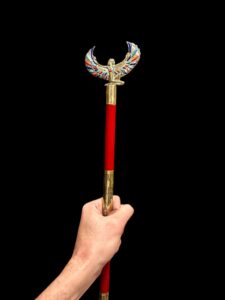 Ebony & Brass Was Sceptre: Ancient Egyptian Osiris Staff - Image 4