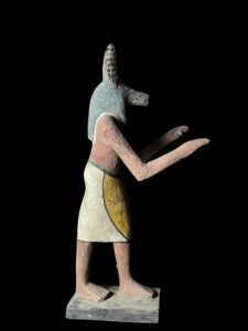 Rare Natural Wood Anubis Statue - Egyptian Jackal God Statuette - Image 4