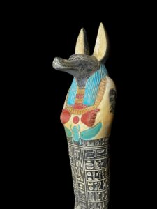 Jackal God Anubis statue made in Egypt, Egyptian Anubis sculpture. - Image 4