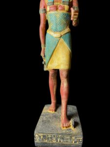 Rare Falcon Egyptian God Ra Statue: God of Sun Disk - Image 4