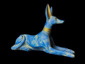 Jackal God Anubis statue made in Egypt, Egyptian Anubis sculpture. - Image 4
