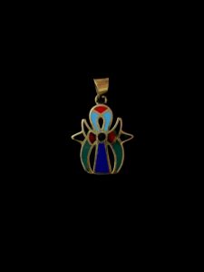 Brass Egyptian Ankh Pendant: Key of Life, Lotus Flower - Image 4