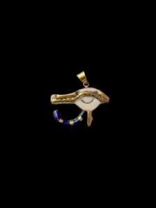 Brass Eye of Horus Pendant: Ancient Egyptian Amulet Necklace - Image 4