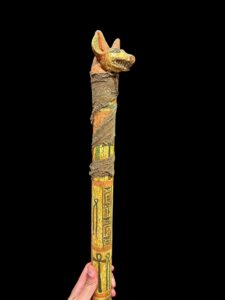 Sceptre staff, Head of Anubis Waz sceptre. Ancient Egyptian waz-scpetre - Image 4