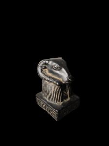 Vintage Ram God Khnum Statue: Ancient Egyptian Decor - Image 4