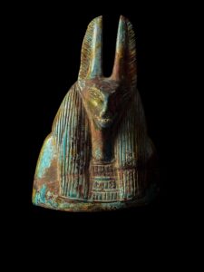 Flame Stone Egyptian God Anubis Statue - Image 4