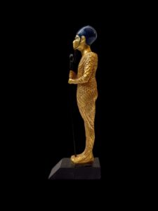 God Ptah Statue: Rose & Black Granite Egyptian Replica - Image 4