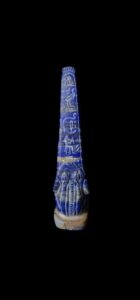 Rare Lapis Lazuli Egyptian God Sobek & Goddess Sekhmet Statue - Image 4