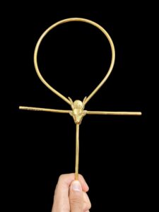 24k Gold Plated Ankh Cross with Goddess Hathor: Key of Life Symbol - Image 4