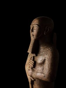 Handcrafted Rose & Black Granite God Ptah Statue: Egyptian Decor Replica - Image 4