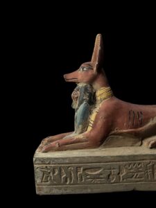 Basalt Stone Egyptian God Anubis Statue - Image 4