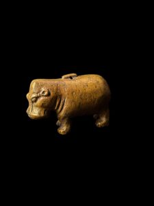 Hand-Carved Natural Stone Egyptian Hippopotamus Amulet - Image 4
