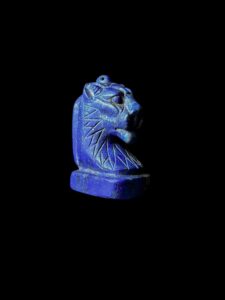 Hand-Carved Lapis Lazuli Sekhmet Pectoral Pendant - Image 4