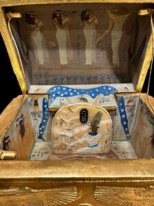 Goddess Nut Box: Egyptian Hathor, Hieroglyphics & Scarab Beetle - Image 4