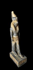 Basalt Egyptian God Horus Statue: Falcon God of Sky - Image 4