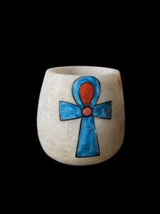 Egyptian Alabaster Vase: Goddess Maat Home Decor - Image 4