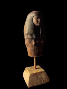 Egyptian vintage Ushabti, Shabti with Museum stand. Egyptian replica artifacts - Image 4