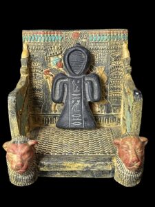 Isis knot necklace, tyet pendant, Hand carved from Basalt stone,  Tyet or Thet isis - Image 4