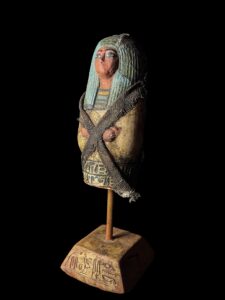 Egyptian vintage Ushabti, Shabti with Museum stand. Egyptian replica artifacts - Image 4