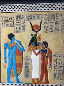 Goddess Hathor & Ihy Egyptian Relief Art - Image 4