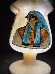 Egyptian Alabaster Vase: Eye of Ra & Horus, Home Decor - Image 4