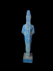 Basalt Egyptian God Osiris Statue: Natural Colors - Image 4