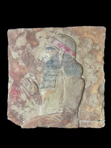 Mesopotamia art for Lamassu statue - Assyrian winged bull relief sculpture amulet - Image 4