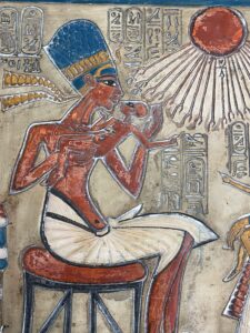 Ancient Egyptian Royal Devotion - Akhenaten's Family Worshipping the Sun God Atun , Akhenaton family - Image 4