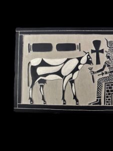 Hathor Goddess Basalt Wall Relief: Egyptian Key of Life Replica - Image 4