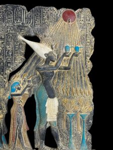 Ancient Egyptian Royal Devotion - Akhenaten's Family Worshipping the Sun God Atun - Image 4