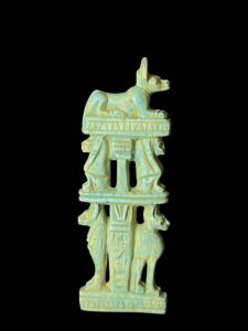 Amulet for God Anubis with Cobra Goddess and Djed pillar of Osiris - Image 4